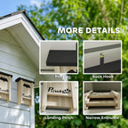 3PCs Bat Boxes Designed to Attract Bats, 18 x 6 x 22.5 cm