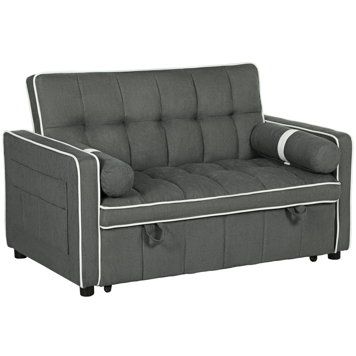 2 Seater Pull Out Sofa Bed with Adjustable Backrest