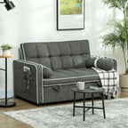 2 Seater Pull Out Sofa Bed with Adjustable Backrest