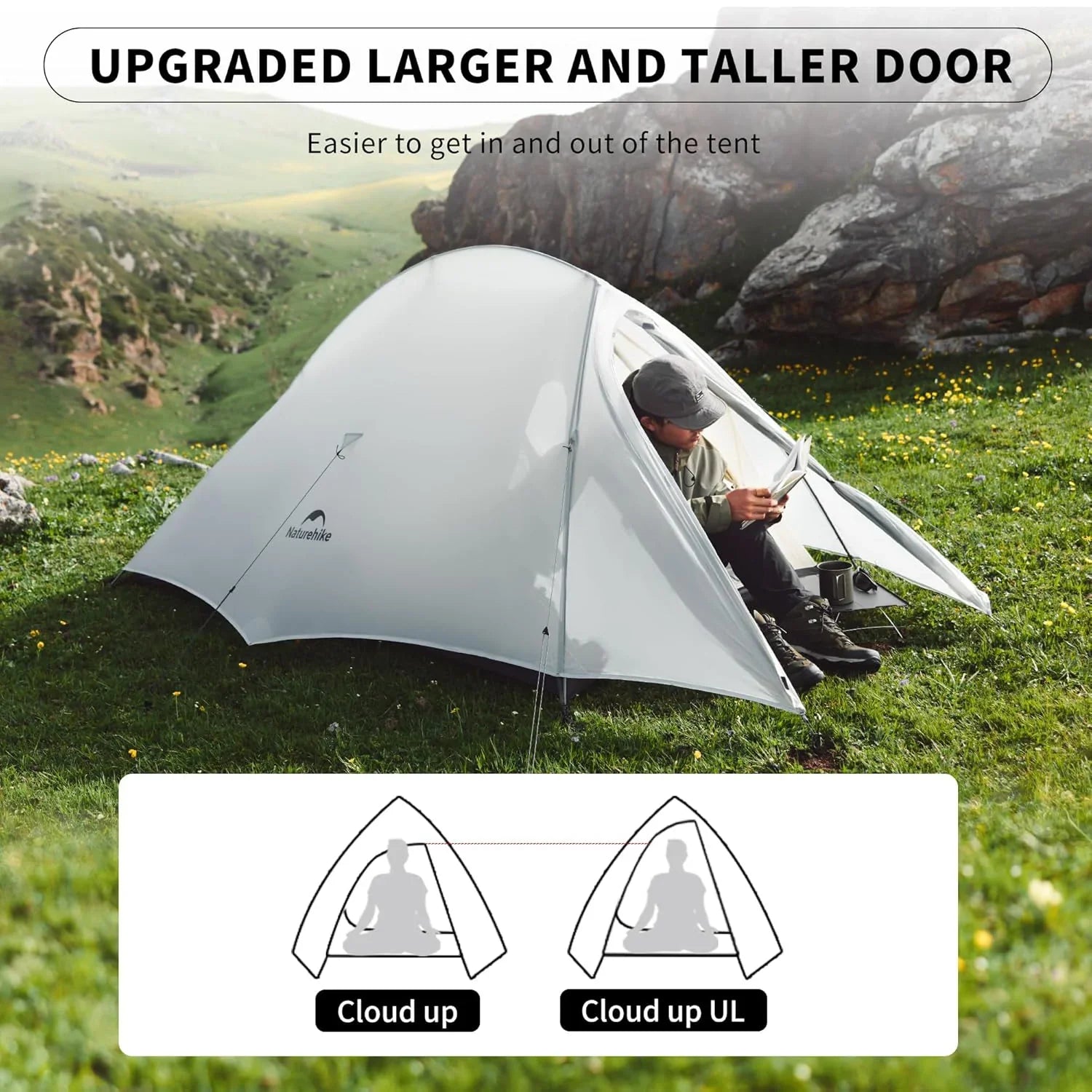 Naturehike Cloud Up Ultralight 1 Person Tent with footprint