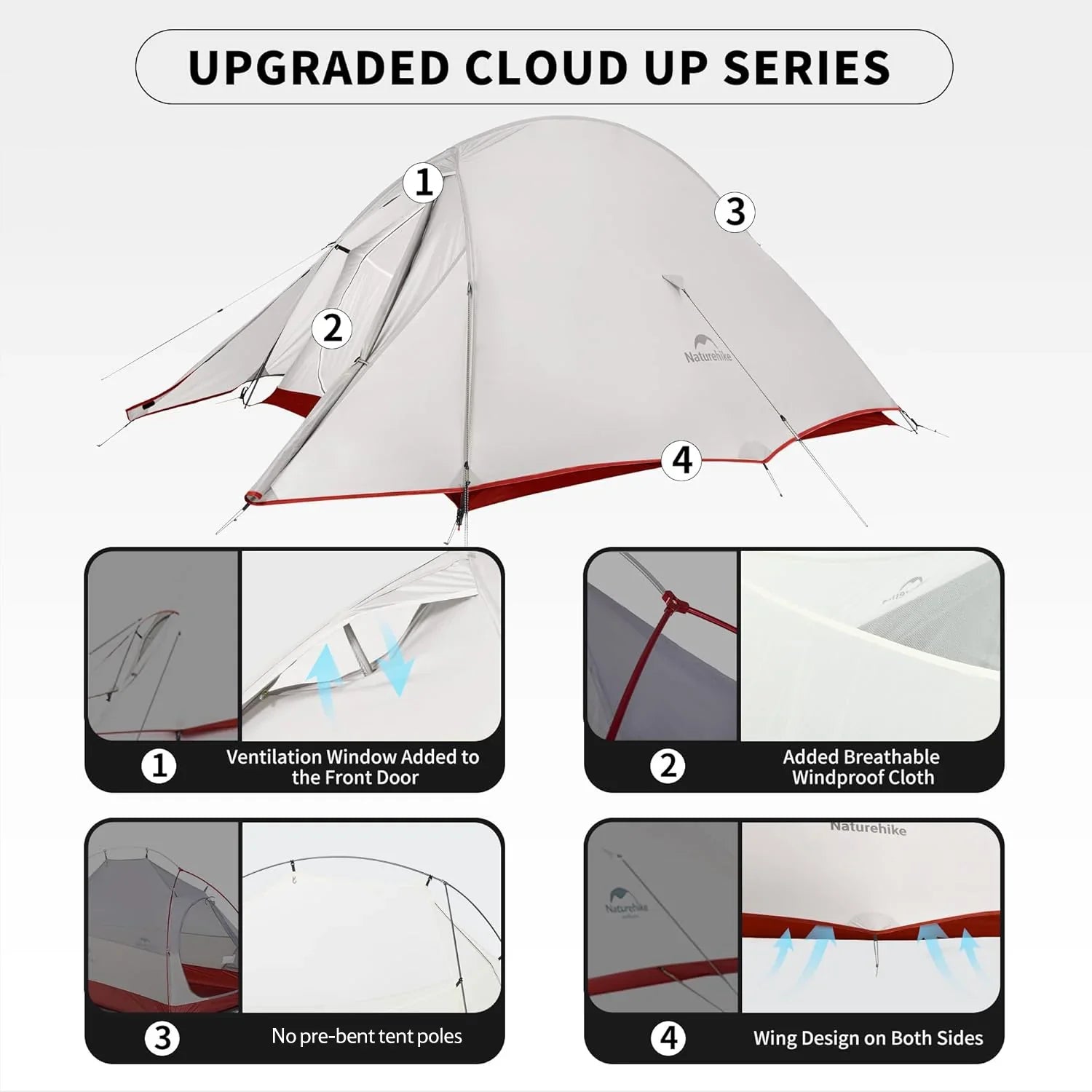 Naturehike Cloud up PRO 2 person ultralight Tent inc footprint
