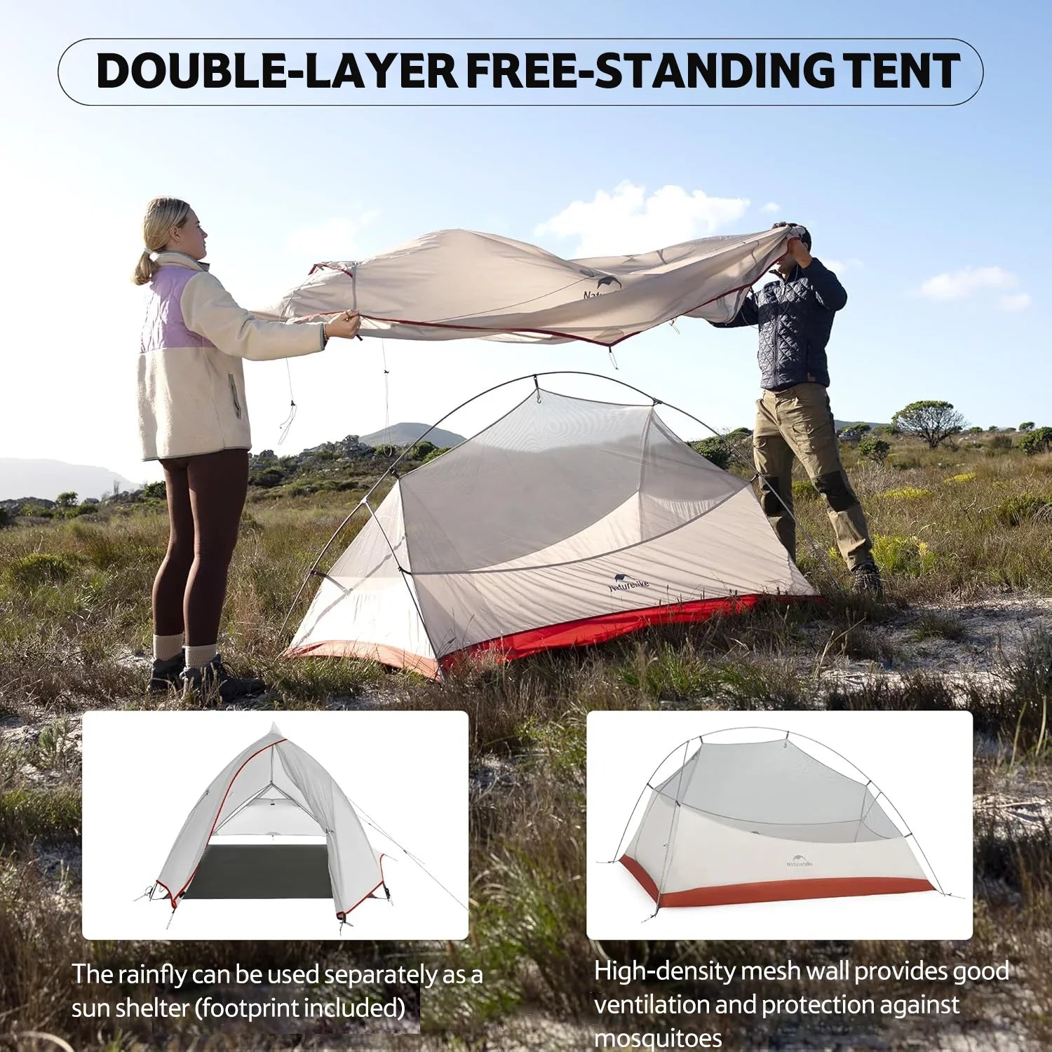 Naturehike Cloud up PRO 2 person ultralight Tent inc footprint