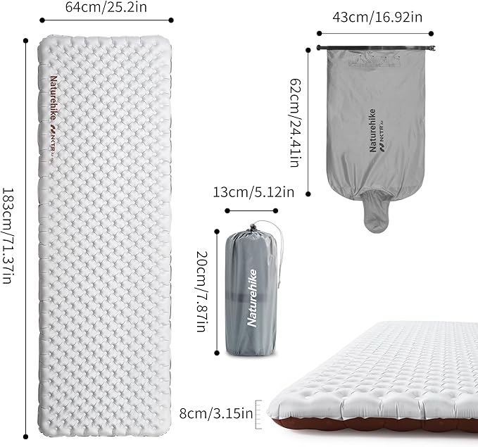 Naturehike TuYe™ R5.8 Ultralight Inflatable  Sleeping Pad Mat