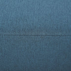 Linen Fabric Footstool Ottoman Cube with 4 Plastic Legs, Blue