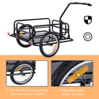 Folding Bicycle Cargo Storage Cart and Luggage Trailer with Hitch