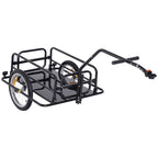 Folding Bicycle Cargo Storage Cart and Luggage Trailer with Hitch