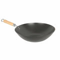 Non Stick Carbon Steel Wok 305mm Wok with Wood Handle