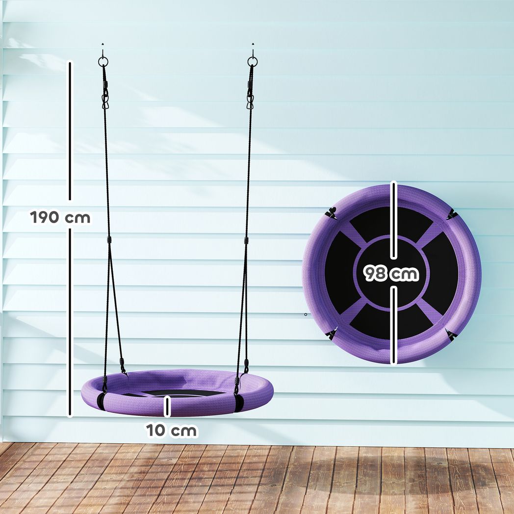 Nest Swing Seat, 100 cm Saucer Tree Swing Set for Kids