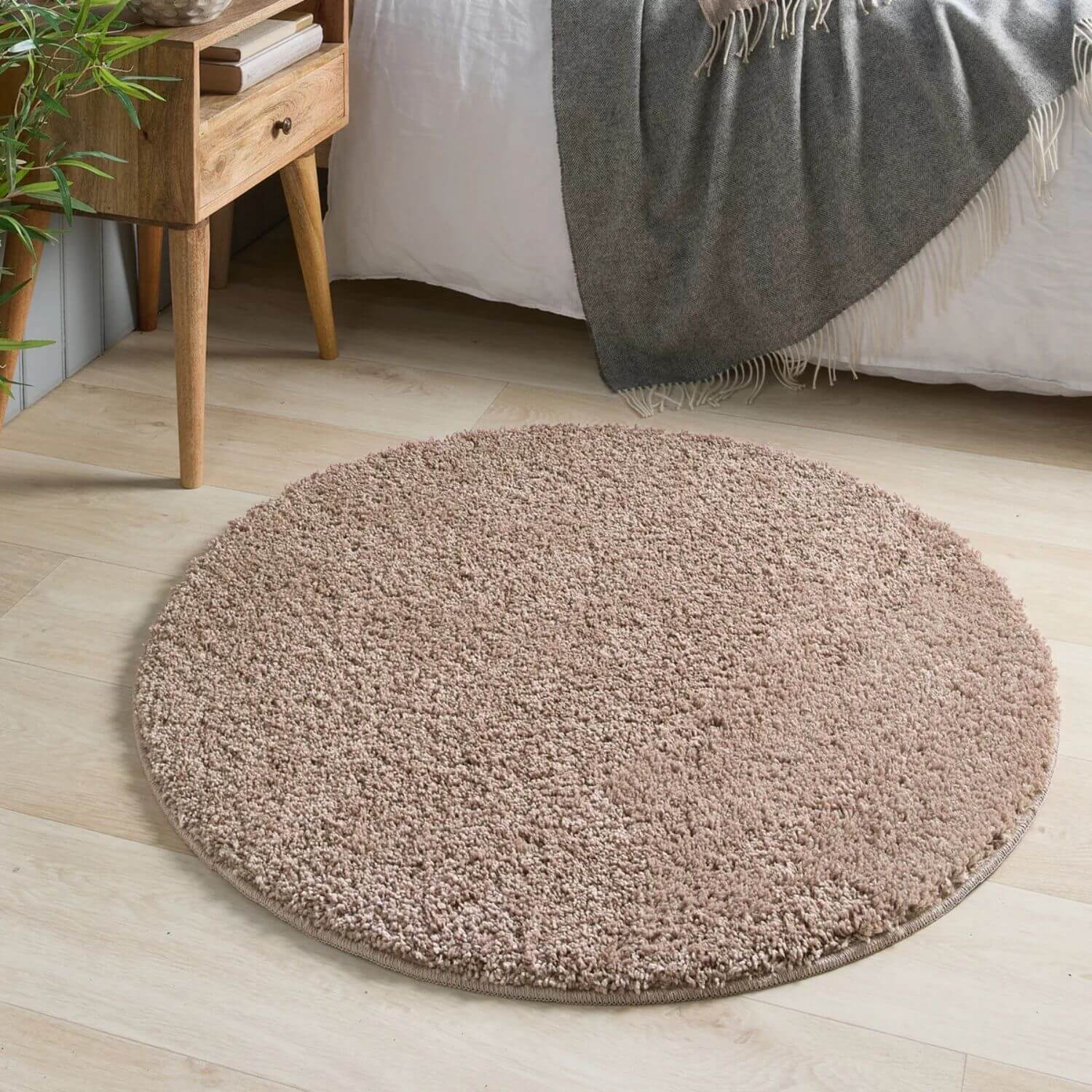 Washable Pink Shaggy Rug
