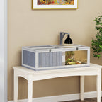 Wooden Tortoise House with Lamp Holder, Clear Observation Windows