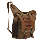 KAUKKO FH03 Retro Style Men Canvas Crossbody Bag Messenger Bag Outdoors Hiking Camping Bag, Size: 26 x 21 x 9 cm, KAUKKO FH03 KAUKKO FH03 Khaki