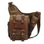 KAUKKO FH03 Retro Style Men Canvas Crossbody Bag Messenger Bag Outdoors Hiking Camping Bag, Size: 26 x 21 x 9 cm, KAUKKO FH03
