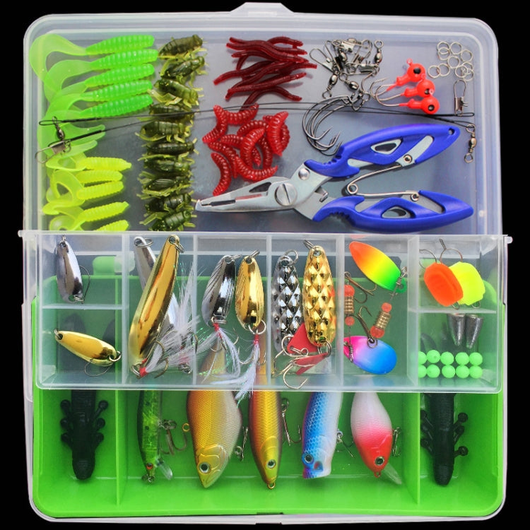 101 PCS Fishing Bait Lure Kit Fishing Tackle Green
