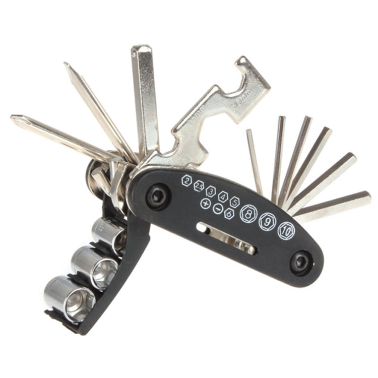 16 in 1 Multifunction Folding Bicycle Repair Combination Tools, 16 in 1