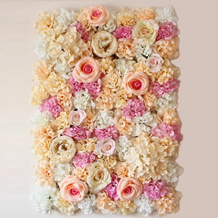 Blooming Rose Peony Hydrangea Artificial Encryption Flower DIY Wedding Wall Decoration Photo Background, Size: 60cm x 40cm, 60x40cm(Champagne) 60x40cm(Champagne) OG0197E