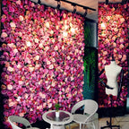 Blooming Rose Peony Hydrangea Artificial Encryption Flower DIY Wedding Wall Decoration Photo Background, Size: 60cm x 40cm, 60x40cm(Champagne)