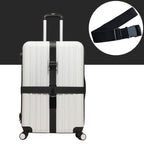 Cross Rainbow Elastic Telescopic Bag Bungee Luggage Packing Belt Travel Luggage Fixed Strap Black