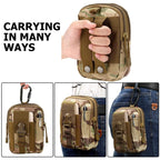 Stylish Multifunctional Outdoor Sports Running Hiking Riding Travelling Waist Bag Phone Camera Protective Case Card Pocket Wallet with Belt Bandage Binding Tape, Waist Bag