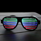 LED-CM03 LED Musical Shades Sound & Music Active LED Party Glasses with USB Charger, LED Party Glasses