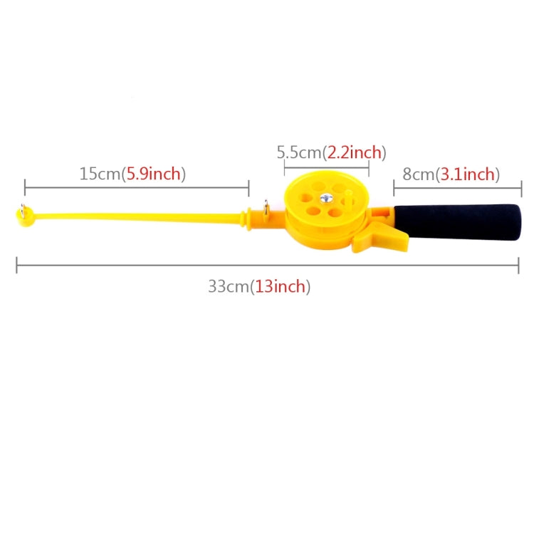 33cm Portable Ice Fishing Rod Plastic Winter Fish Rod Mini Stream Pond Fishing Pole – Durable Build, Easy to Use