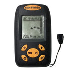 Portable Ultrasonic Fish Finder, Water Depth & Temperature Fishfinder with Wired Sonar Sensor Transducer and LCD Display, Fish Finder Black