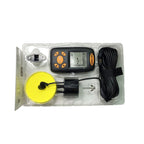 Portable Ultrasonic Fish Finder, Water Depth & Temperature Fishfinder with Wired Sonar Sensor Transducer and LCD Display, Fish Finder Black