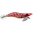 HENGJIA 8cm Plastic Hard Baits Squid Fishing Lures Decoy Wood Shrimp Baits, 1# (Magenta+Dark Red), 2# (Orange + Yellow), 3# (Yellow), 5# (Magenta), 6# (Orange) 1# (Magenta+Dark Red) Magenta+Dark Red