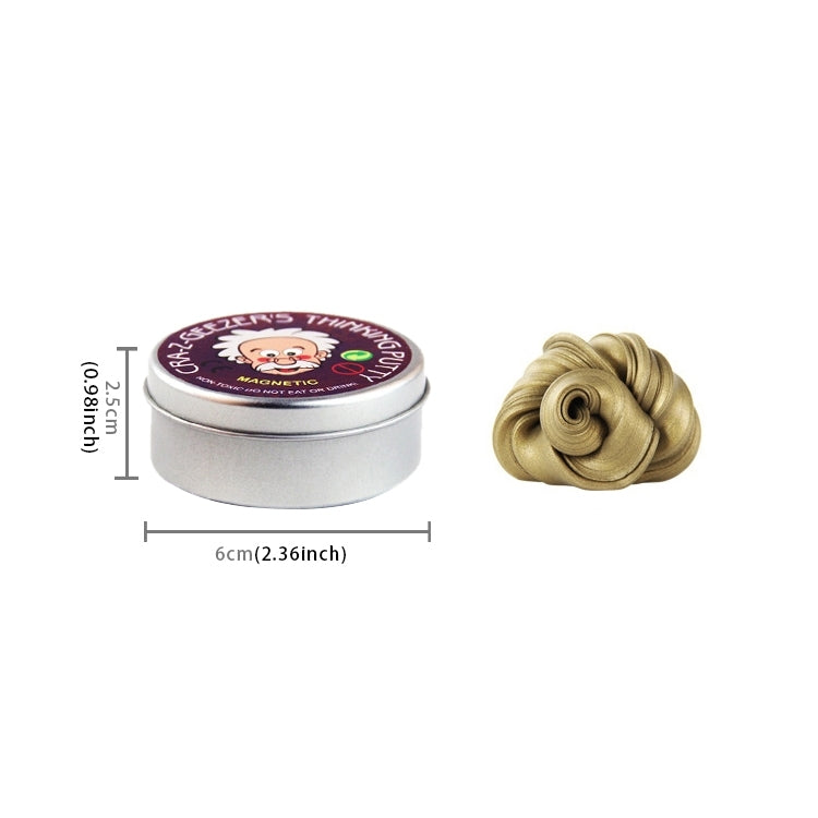 DIY Plasticine Slime Magnetic Rubber Mud Stress Reducer Anti-Anxiety Bouncing Putty Magic Clay Education Toy for Kids and Adults, Small Iron Box Size: 6x2.5cm – Magnetic