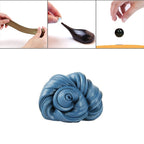 DIY Plasticine Slime Magnetic Rubber Mud Stress Reducer Anti-Anxiety Bouncing Putty Magic Clay Education Toy for Kids and Adults, Big Iron Box Size: 8x2.5cm Blue