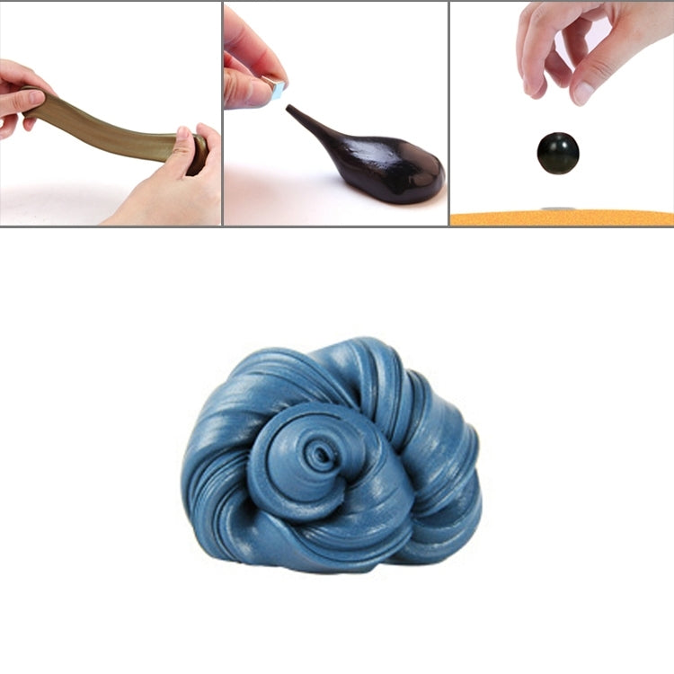 DIY Plasticine Slime Magnetic Rubber Mud Stress Reducer Anti-Anxiety Bouncing Putty Magic Clay Education Toy for Kids and Adults, Big Iron Box Size: 8x2.5cm Blue