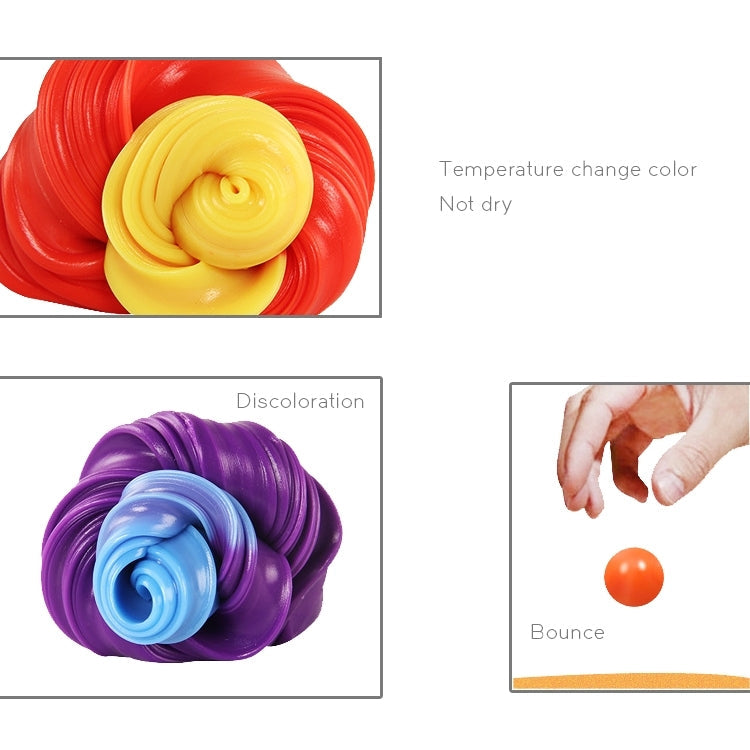 DIY Plasticine Slime Sensitive Temperature Discoloration Mud Stress Reducer Anti-Anxiety Toy Color Putty Magic Clay Education Toys for Kids and Adults, Iron Box Size: 6x2.5cm, OG1263A, OG1263B, OG1263C, OG1263D