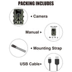HC801A 8MP Waterproof IP65 IR Night Vision Security Hunting Trail Camera, Novatek 96650 Program, 120 Degree Wide Angle, 110 Degree PIR Sensing Angle, HC801A