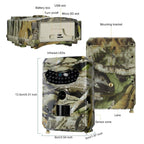 PR-100 1MP IP54 Waterproof IR Night Vision Security Hunting Trail Camera, Sunplus 1628 Program, 120 Degree Wide Angle,100 Degree PIR Sensing Angle, PR100 – Waterproof