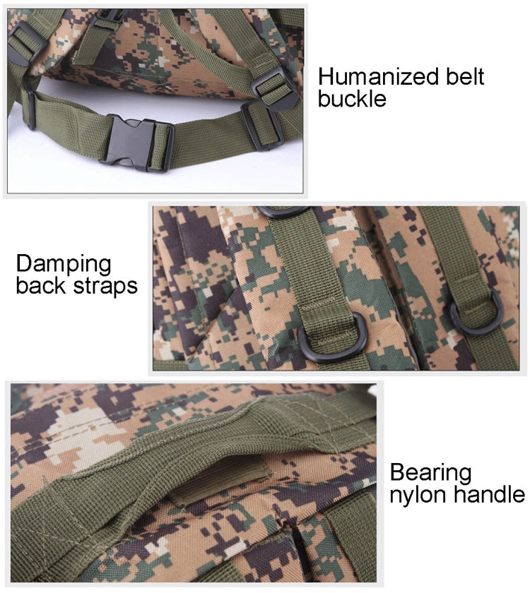 INDEPMAN DL-B001 Fashion Camouflage Style Men Oxford Cloth Backpack Shoulders Bag 40L Outdoors Hiking Camping Travelling Bag 3D Package with Expanded MOLLE & Magic Sticker & Adjustable Shoulder Strap, Size: 51 x 42 x 22 cm – Waterproof, Wear-resistant