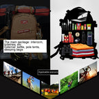 INDEPMAN DL-B001 Fashion Camouflage Style Men Oxford Cloth Backpack Shoulders Bag 40L Outdoors Hiking Camping Travelling Bag 3D Package with Expanded MOLLE & Magic Sticker & Adjustable Shoulder Strap, Size: 51 x 42 x 22 cm – Waterproof, Wear-resistant