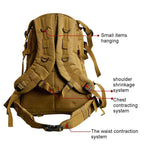 INDEPMAN DL-B001 Fashion Camouflage Style Men Oxford Cloth Backpack Shoulders Bag 40L Outdoors Hiking Camping Travelling Bag 3D Package with Expanded MOLLE & Magic Sticker & Adjustable Shoulder Strap, Size: 51 x 42 x 22 cm – Waterproof, Wear-resistant