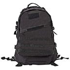 INDEPMAN DL-B001 Fashion Camouflage Style Men Oxford Cloth Backpack Shoulders Bag 40L Outdoors Hiking Camping Travelling Bag 3D Package with Expanded MOLLE & Magic Sticker & Adjustable Shoulder Strap, Size: 51 x 42 x 22 cm – Waterproof, Wear-resistant Black