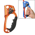 XINDA TP-8606 Outdoor Rock Climbing Aerial Work Anti-fall Handheld Rope Gripper for 8-12mm Diameter Rope Right, Right Right Orange