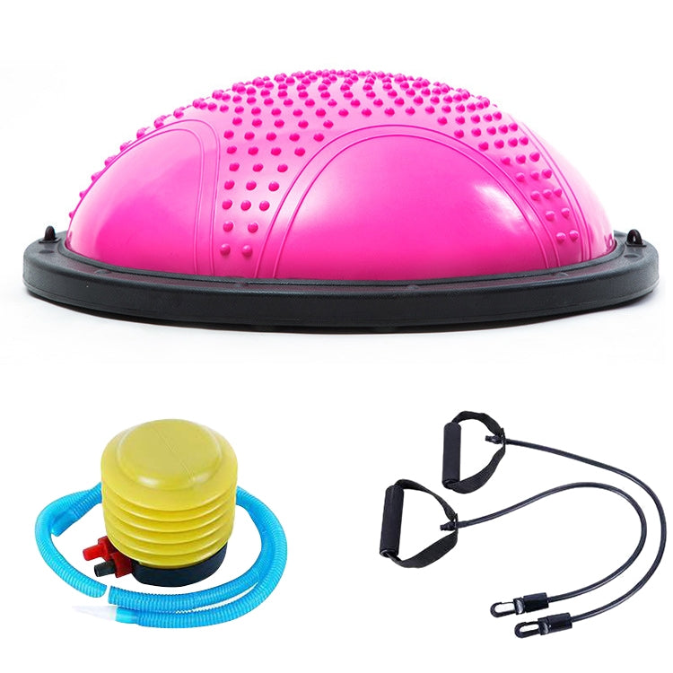 Explosion-proof Yoga Ball Sport Fitness Ball Balance Ball with Massage Point, Diameter: 60cm Pink