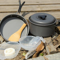 DS-500 Outdoor Camping Ultra Light Weight 15 Piece Cookware Stackable Set for 4-5 People, Size: Large, DS-500 Size: Large DS-500 Size: Large