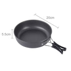 DS-500 Outdoor Camping Ultra Light Weight 15 Piece Cookware Stackable Set for 4-5 People, Size: Large, DS-500 Size: Large