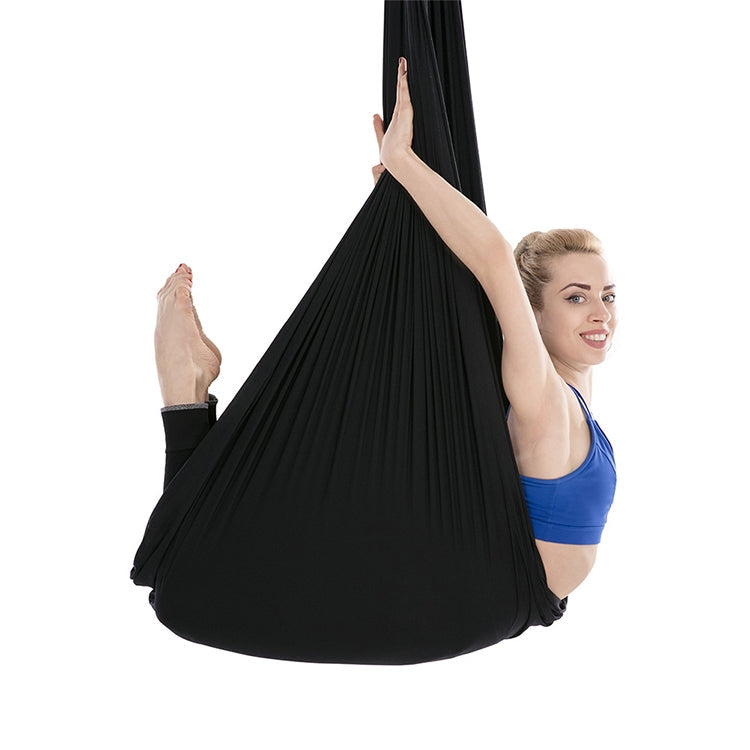 Household Handstand Elastic Stretching Rope Aerial Yoga Hammock Set Black