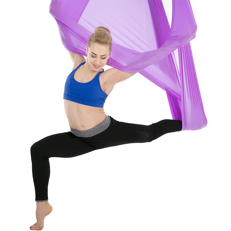 Household Handstand Elastic Stretching Rope Aerial Yoga Hammock Set – Durable Build, Easy to Use Light Purple