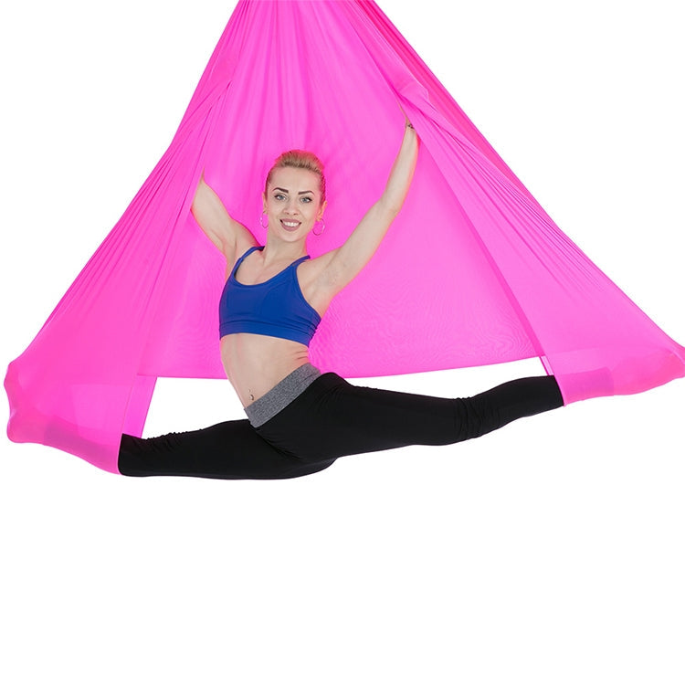 Household Handstand Elastic Stretching Rope Aerial Yoga Hammock Set – Durable Build, Easy to Use Rose Red