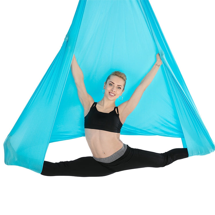 Household Handstand Elastic Stretching Rope Aerial Yoga Hammock Set – Durable Build, Easy to Use Sky Blue