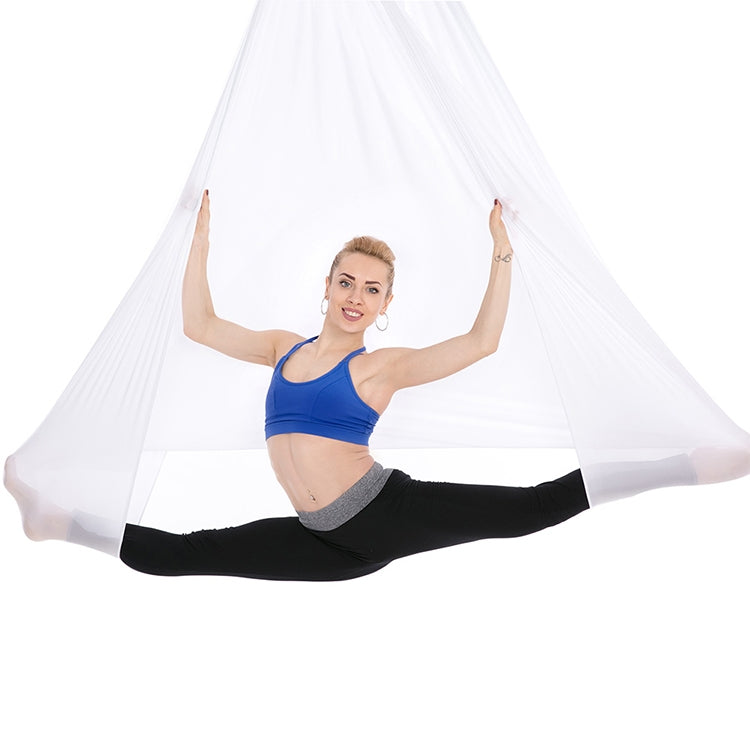 Household Handstand Elastic Stretching Rope Aerial Yoga Hammock Set – Durable Build, Easy to Use White