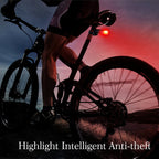 IP65 Waterproof USB Rechargeable Smart COB LED Alarm Bicycle Rear Light Taillight with Remote Control, Control Distance: 1-100m, IP65 Waterproof Taillight