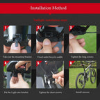 IP65 Waterproof USB Rechargeable Smart COB LED Alarm Bicycle Rear Light Taillight with Remote Control, Control Distance: 1-100m, IP65 Waterproof Taillight