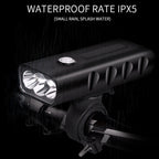 BX3 USB Charging Bicycle Light Front Handlebar Led Light (10 Hours, T6+A02 Lamp), 10 Hours, T6+A02 Lamp