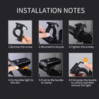 BX3 USB Charging Bicycle Light Front Handlebar Led Light (10 Hours, T6+A02 Lamp), 10 Hours, T6+A02 Lamp